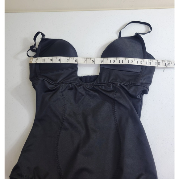 Dr. Robert Rey Shapewear Bodysuit Instant Shape Black Women's 36B Plunge - Picture 3 of 11
